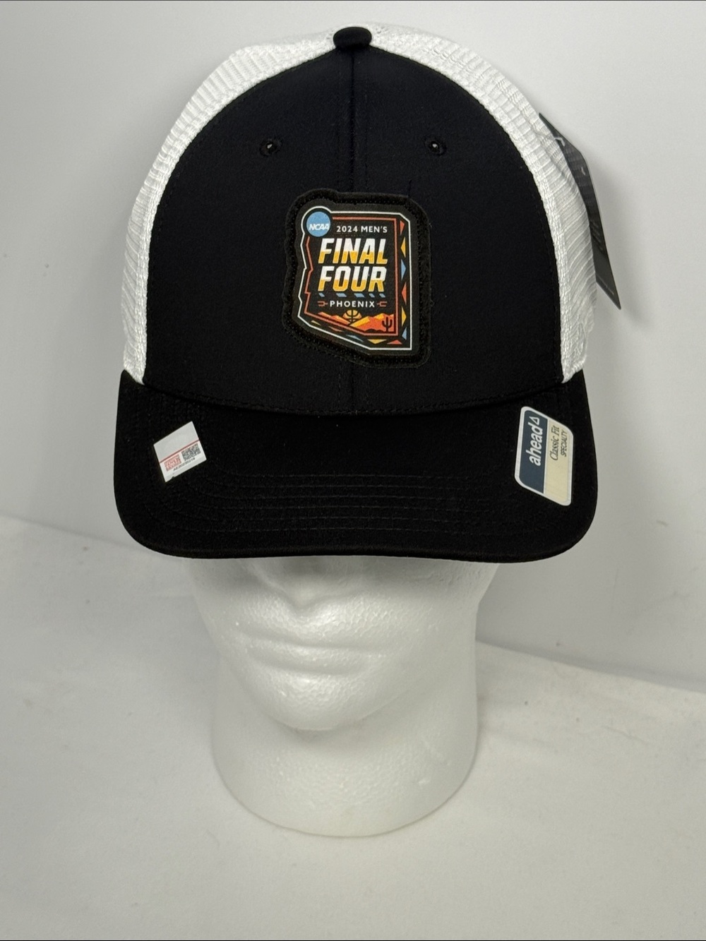 Head 2024 NCAA Men's Final Four Phoenix Trucker Hat Black White Snapback
